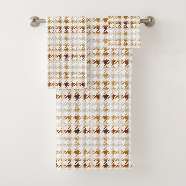 Houndstooth Soft Brown sur White Motif (En situation)
