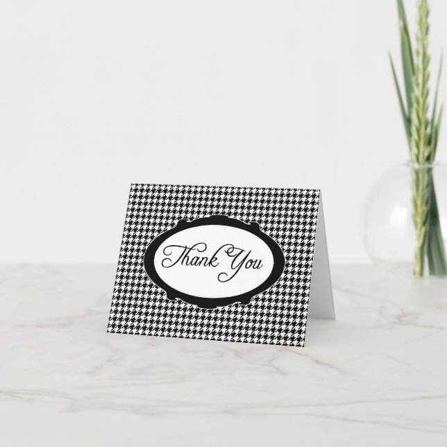 Houndstooth Thank You Notecard (Front)