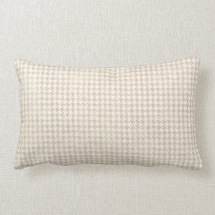 Houndstooth Vanilla Pattern Lumbar Pillow
