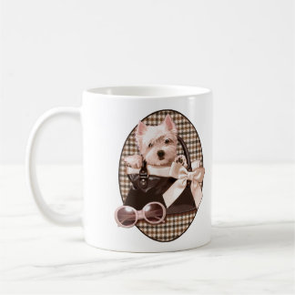 Houndstooth Westie puppy Coffee Mug