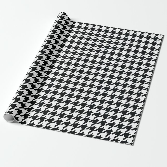 Houndstooth Wrapping Paper (Unrolled)