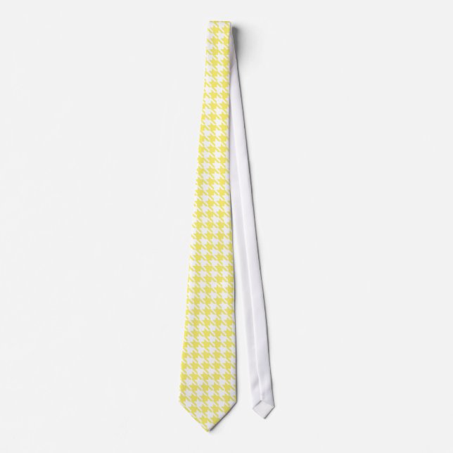 Houndstooth Yellow and White Tie (Front)