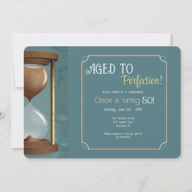 Hour Glass Invitation (Front)