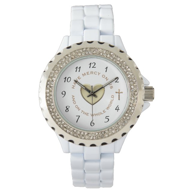 HOUR OF DIVINE MERCY RHINESTONE WATCH (Front)