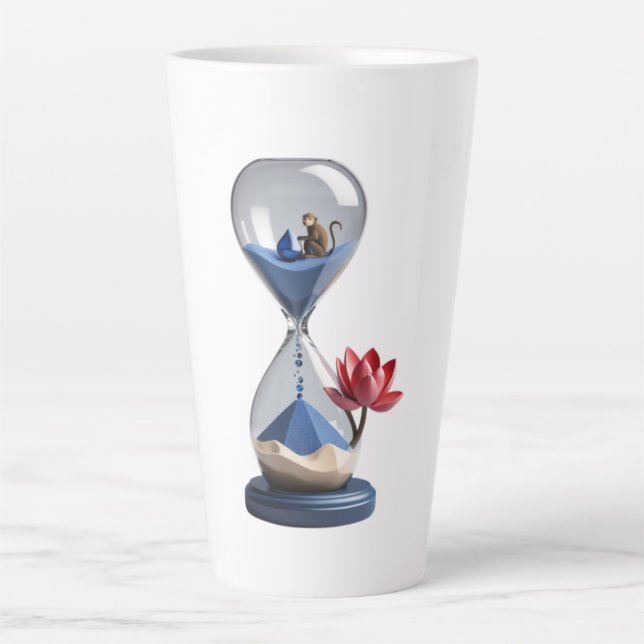 Hourglass Design Latte Mug (Front)