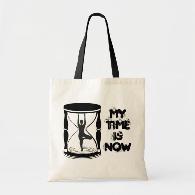 Hourglass - Inspirational Yoga Gift Tote Bag (Front)
