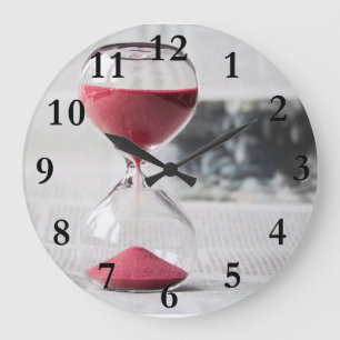Hourglass Large Clock