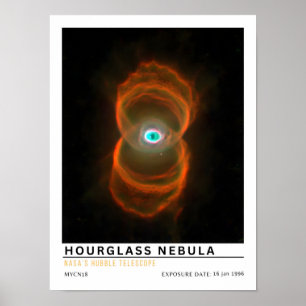 Hourglass Nebula Space Education Poster