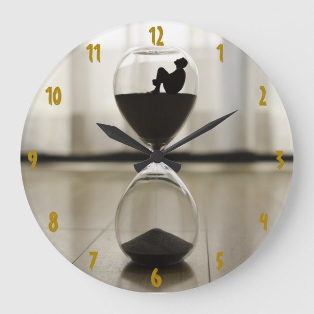 Hourglass - Prisoner of time Large Clock (Front)