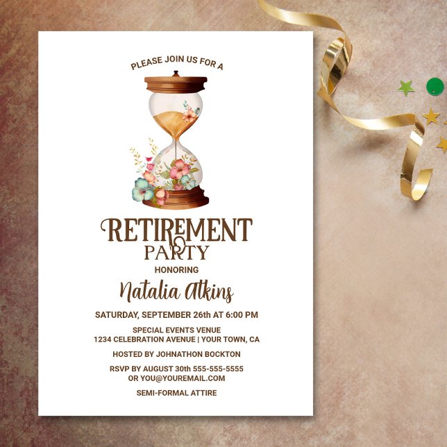 Hourglass Retirement Party Invitation (Creator Uploaded)