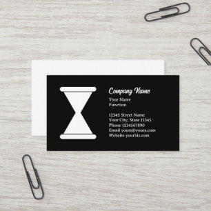 Hourglass sand timer logo business card template