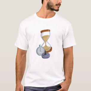 Hourglass, sundial and pocket watch T-Shirt