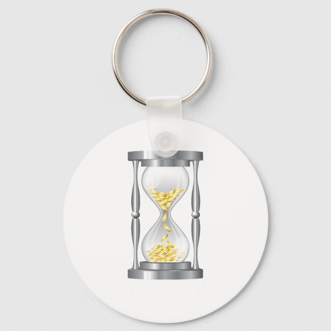 Hourglass With Money Keychain (Front)