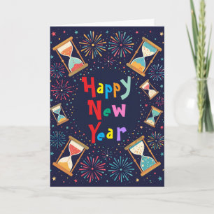 Hourglasses New Years Card