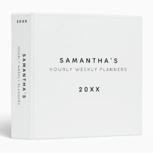 Hourly Weekly Planner Schedule Binder