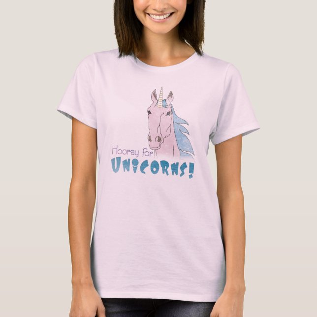 Hourra pour le T-shirt de licornes (Devant)