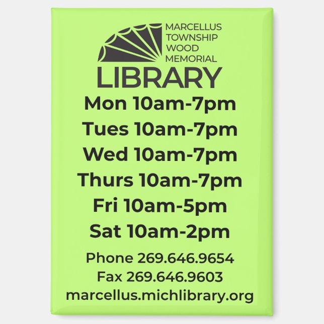 Hours Magnet (Recto)