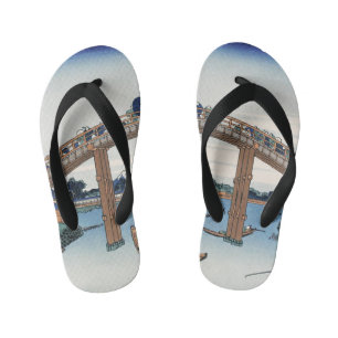 Housai  Mount Fuji seen from below Men's Bridge    Kid's Flip Flops
