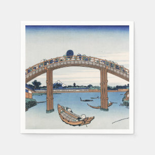 Housai Mount Fuji seen from below Men's Bridge Napkin
