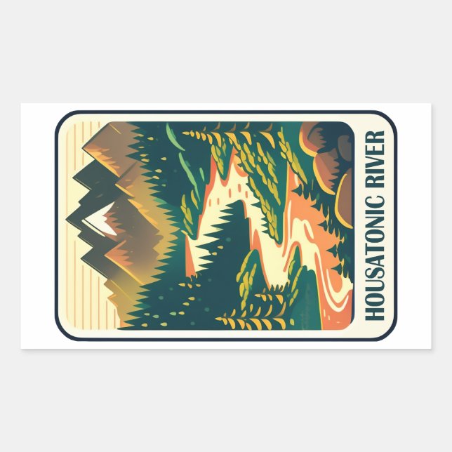 Housatonic River Connecticut Colours Sticker (Front)