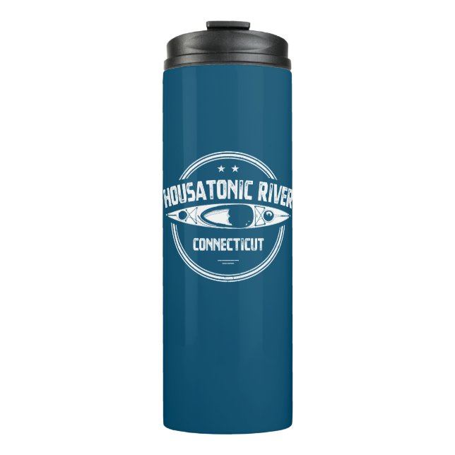 Housatonic River Connecticut Kayaking Thermal Tumbler (Front)