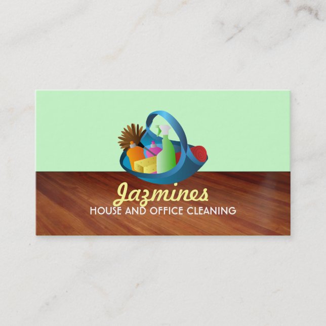 House and Office Cleaning business cards (Front)