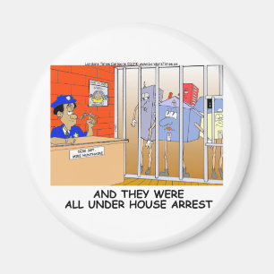 House Arrest Funny Police Mugs Tees Cards Gift Etc Magnet