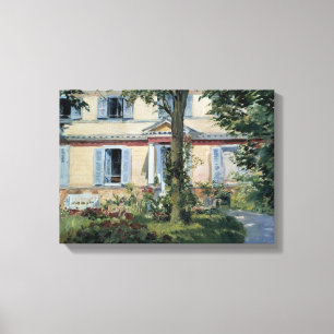 House at Rueil by Edouard Manet, Vintage Fine Art Canvas Print