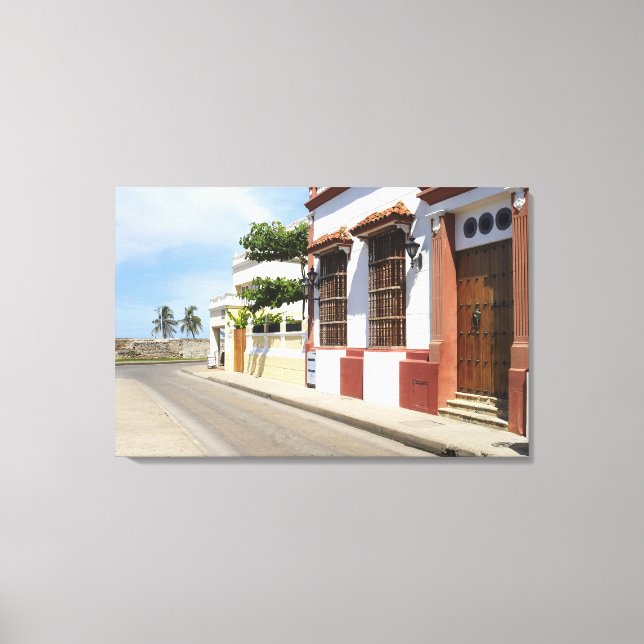 House at the roadside canvas print (Front)