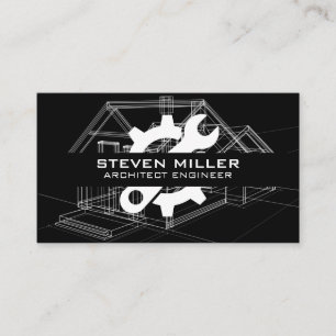 House Blueprints Schematics Architect Hardware Business Card