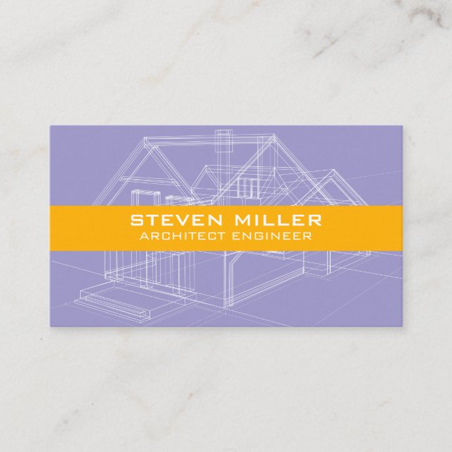 House Blueprints Schematics | Builder Business Card (Front)