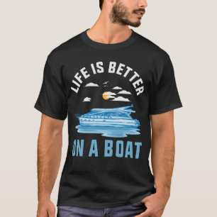 House Boat Lake Boating T-Shirt
