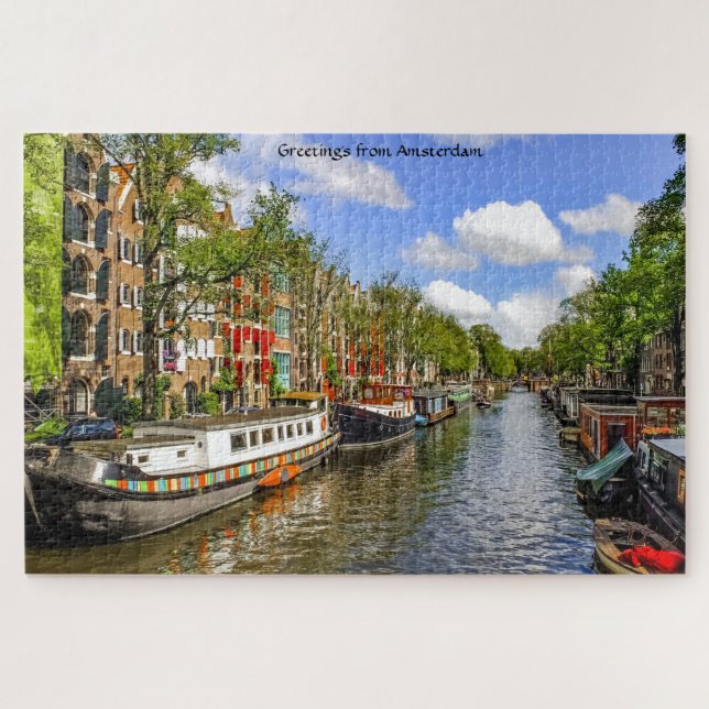 House Boats Amsterdam. Jigsaw Puzzle (Horizontal)