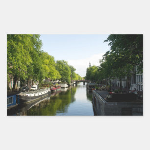 House Boats on Amsterdam Canal Sticker
