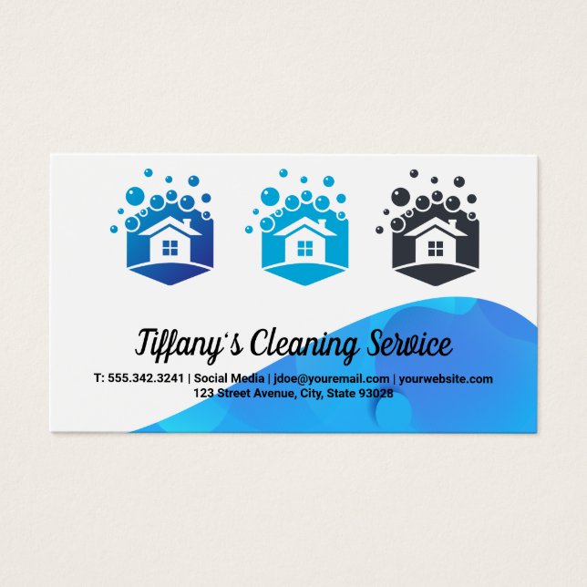 House Bubbles Logo | Blue Wave (Front)