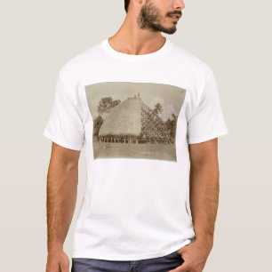 House Building in Samoa, c.1875 (sepia photo) T-Shirt