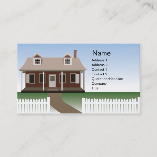 House - Business Business Card (Front)