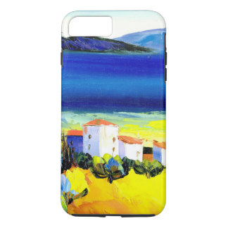 house by the sea colourful oil painting travel fun Case-Mate iPhone case