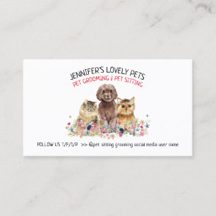 House Call Pet Grooming Service Business Card