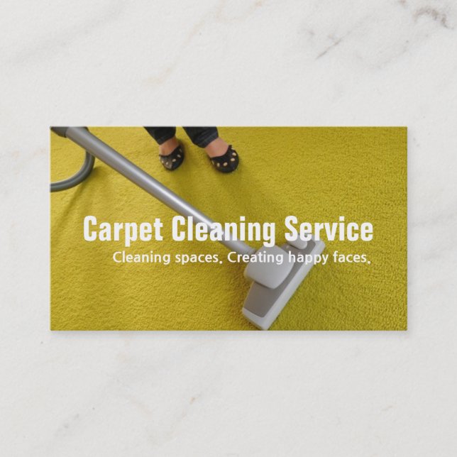 House Carpet Rugs Cleaning Housekeeper Maid Business Card (Front)