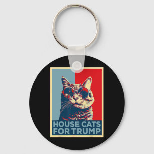 House Cats For Trump 2024 Keychain