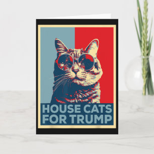 House Cats For Trump 2024 Trump Won  Card