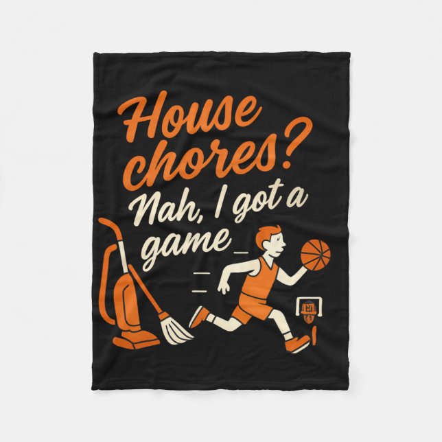House Chores Nah  Fleece Blanket (Front)