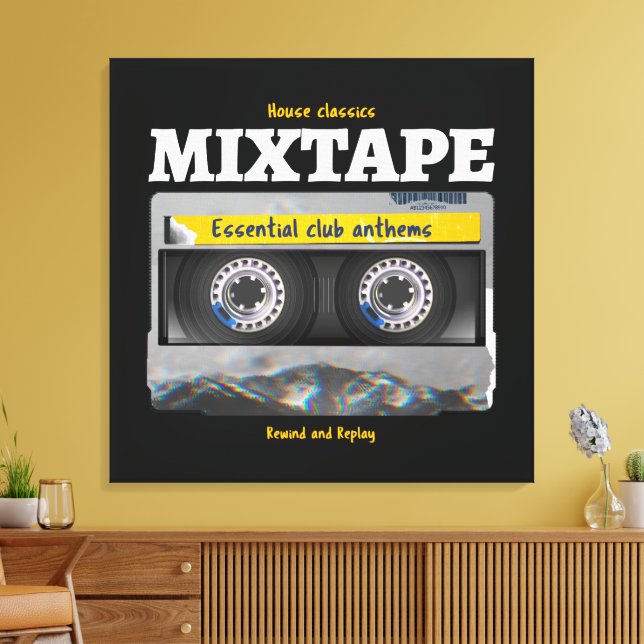 House Classics Mixtape Club Anthems Canvas Print (Insitu(LivingRoom))