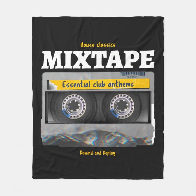 House Classics Mixtape Club Anthems Fleece Blanket (Front)