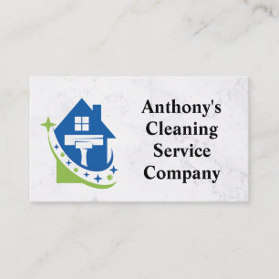House Clean Squeegee Logo   Sanitizing Business Card