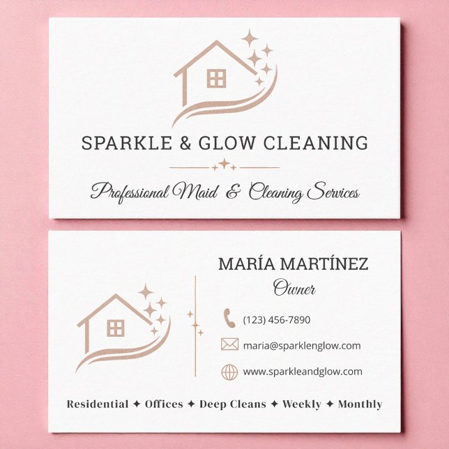 House Cleaner and Maid Service Business Card (Creator Uploaded)