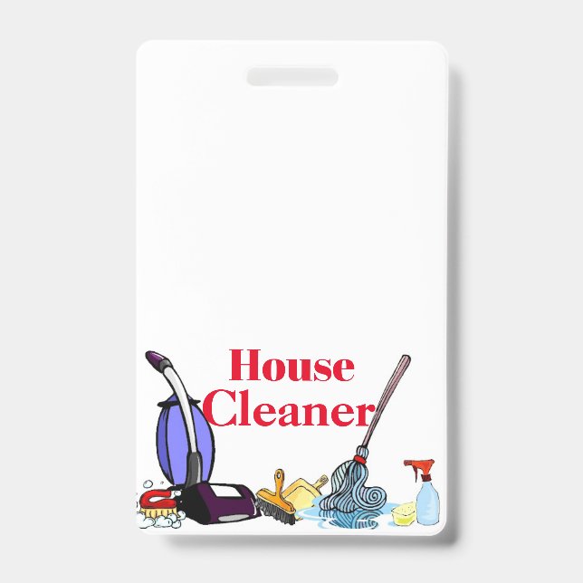 House cleaner badge (Front)