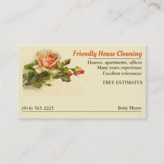 House Cleaning business card