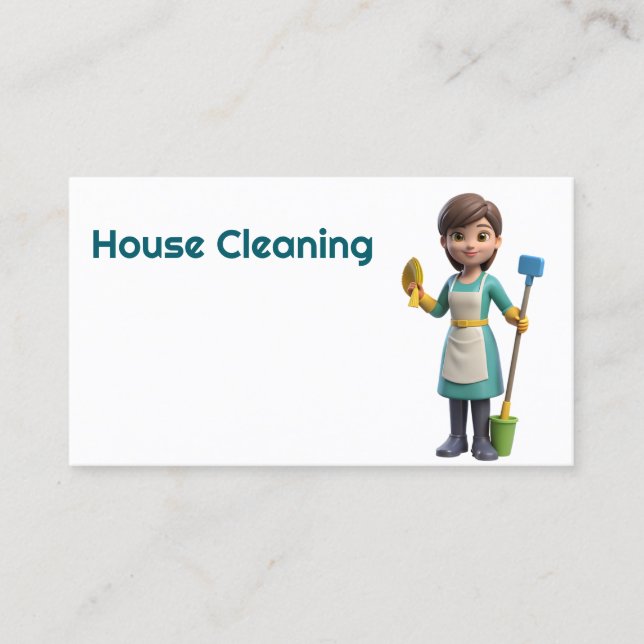 House cleaning business card (Front)